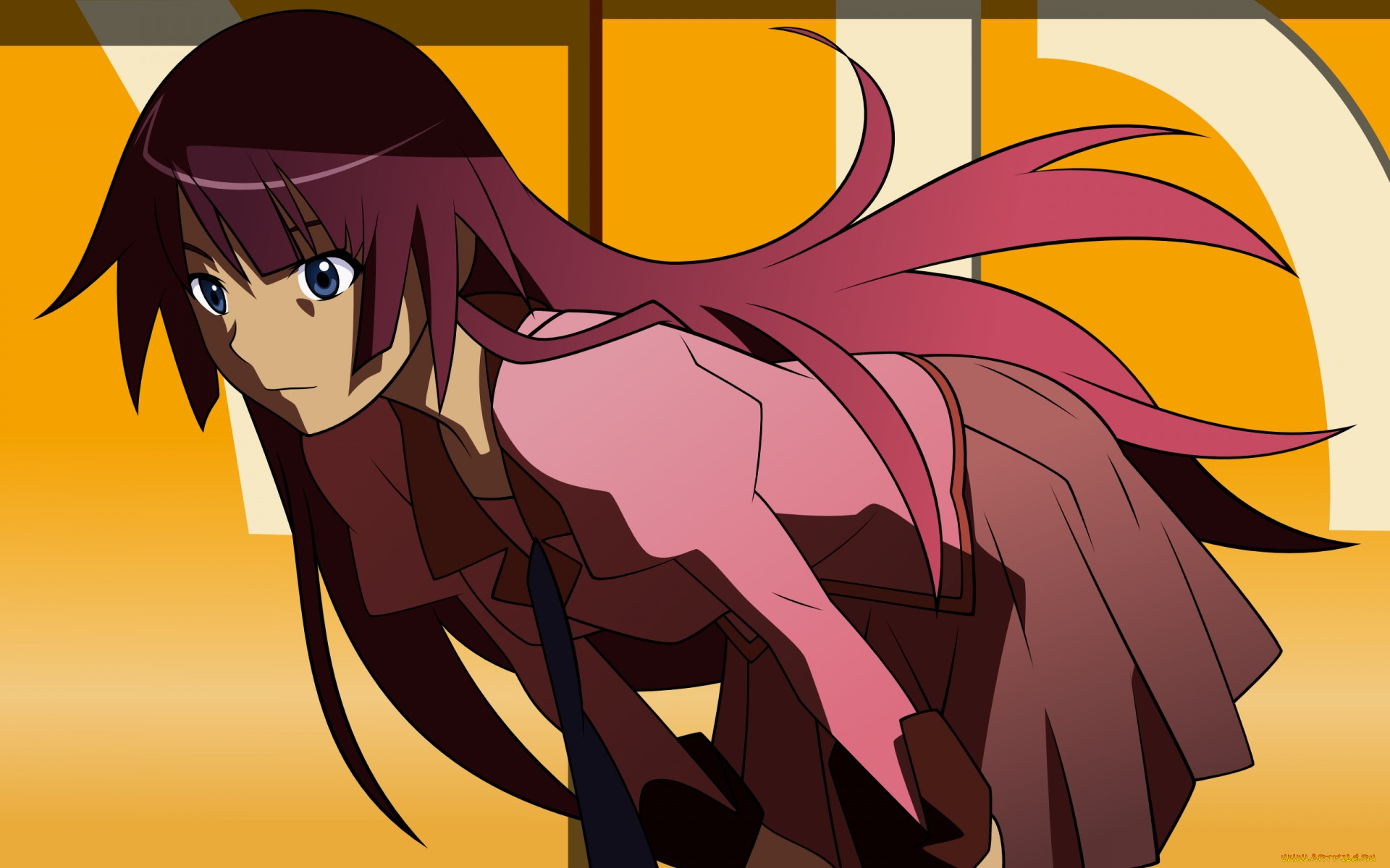 , bakemonogatari, senjougahara hitagi, , , 